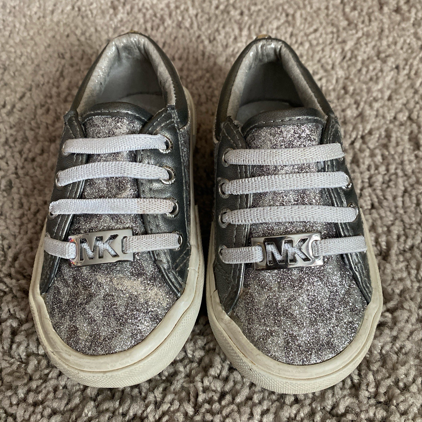 SAOLA Sneakers slip on Michael Kors argento scintillante bambina taglia 6