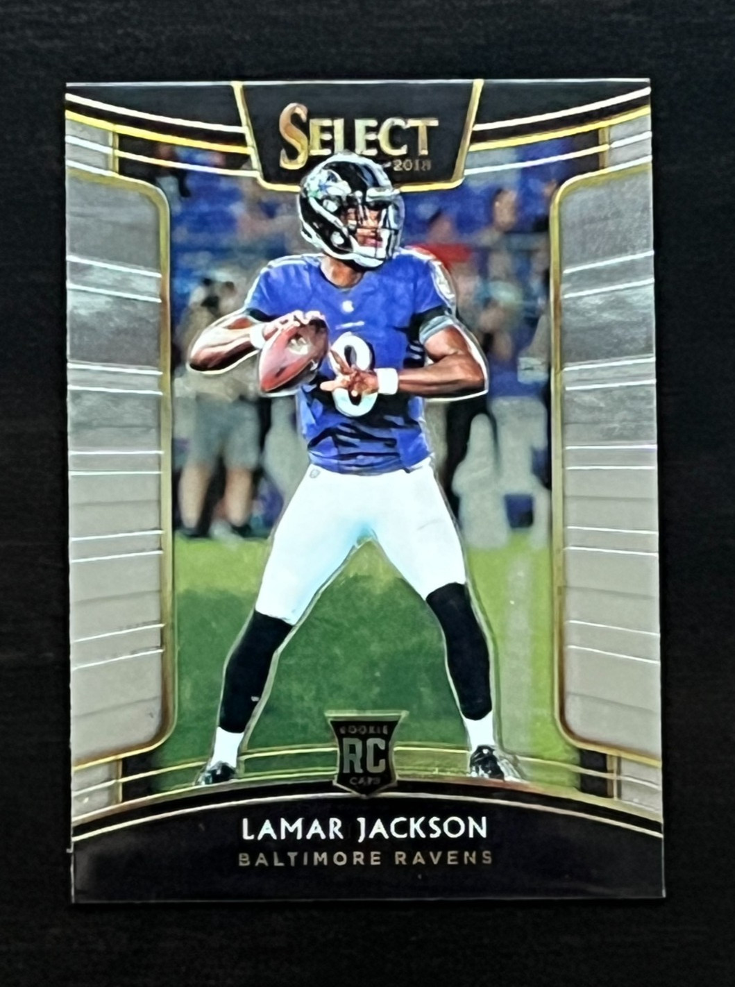 Lamar Jackson RC 2018 Panini Select Base Parallel Baltimore Ravens #70