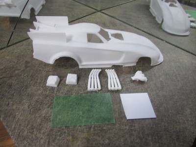 NEW 1/24 3D PRINTED GEN 6 DODGE HELLCAT  FUNNY CAR SLOT CAR BODY. FREE SHIPPING.