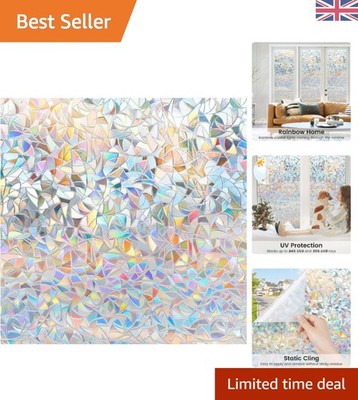 UV-Schutz Buntglas Fensterfolie 44,5 x 200 cm - einfach anzubringen & zu entfernen