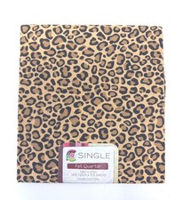 Animal Cheetah Print Fat Quarter Fabric Brown 100 Cotton 18"x21"