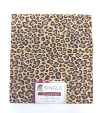 Animal Cheetah Print Fat Quarter Fabric Brown 100% Cotton 18"x21"