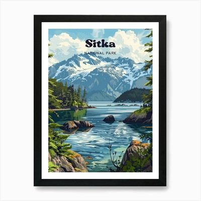 Sitka Nationalpark Wandern Digital Gerahmtes Wandbild Poster Leinwanddruck Bild