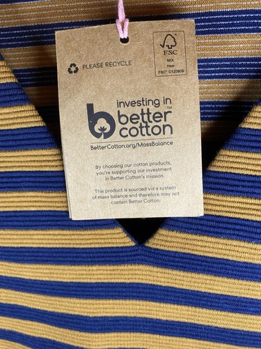 Boden Plus Size Brontë Ottoman Dress - Ochre & Navy Striped - Picture 4 of 5