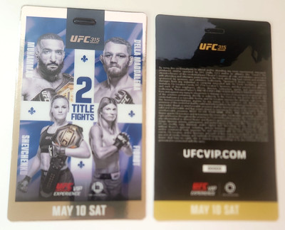 UFC 315 UNUSED FOIL VIP PASS x2 | eBay
