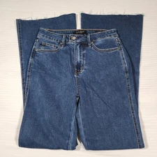 Judy Blue Jeans Women's 9 29 Blue High Rise Flare Stretch Denim Wide Leg Pants