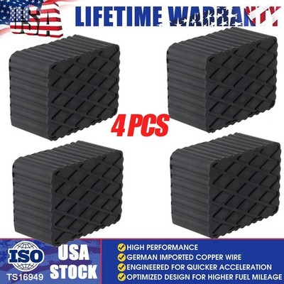 4X Solid Rubber Auto Lift Block Spacer Pad 6.3'' x 4.7'' x 3.1''