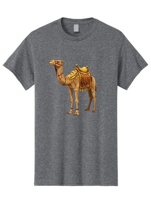 Camel-1 Mens Graphic Tee, 100% Cotton, Casual Summer Wear