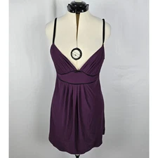 Marilyn Monroe Slip Women's L Purple Black Trim Adjustable Spaghetti Straps
