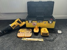 DeWalt XRP 18V Reciprocating Saw 2 Batteries Charger Case Blades Bundle Working
