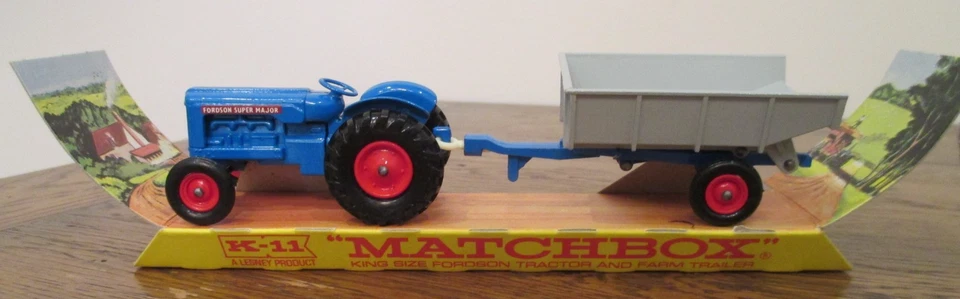 Matchbox Lesney King Size K-11 FORDSON TRACTOR AND FARM TRAILER - Image 2 of 4