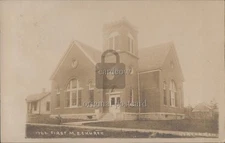 RPPC Norton,KS First M.E. Church Kansas J. Bowers Photographic Co. Postcard
