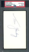 Tom Yawkey PSA DNA Coa Signed 3x5 Index Card Autograph