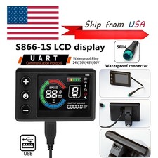 Ebike Meter 24V 36V 48V 60V S866-1S Color Dis...