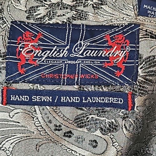 ENGLISH WASH Christopher Wicks handgenähtes Hemd Herren XXL schwarz weiß Western - Bild 12 von 17