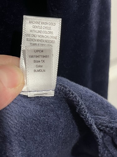 Cuddl Duds maglione donna giacca blu XL top manica lunga MORBIDO ACCOGLIENTE caldo - Foto 5 di 8