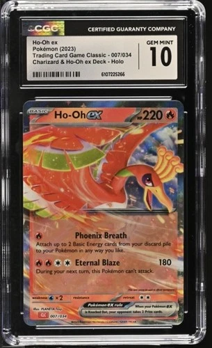 Ho-Oh ex 007/034 Pokemon Classic Charizard Ho-Oh Deck Holo CGC 10 Gem Mint