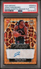2024-25 Panini Mosaic Rookie Scripts Jonathan Mogbo #RS-MOG (AU, RC) Orange FLU