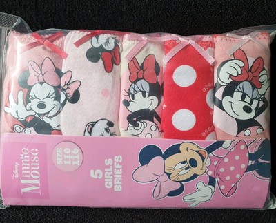 5er-Pack Mädchen Unterhose Minnie Maus Slips Schlüpfer Panty Baumwolle 110 116