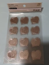 Recollections Wedding Heart Stickers 24-Pack