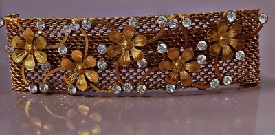 Seltene Vintage Haarspange Alexandre de Paris Haarspange vergoldet Schmuck