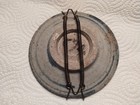 Antique Primitive Pottery Plate Small Plate with Cross Symbol Blue. 4.25 " — photo 6