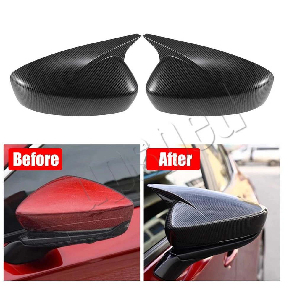 1 par de tapas de espejo retrovisor de fibra de carbono para Mazda 3 Axela M3 2014-2016 Foto 4 de 4