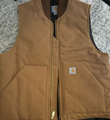 Carhartt Duck Men's Quilted Vest, Size XL - Carhartt Brown
