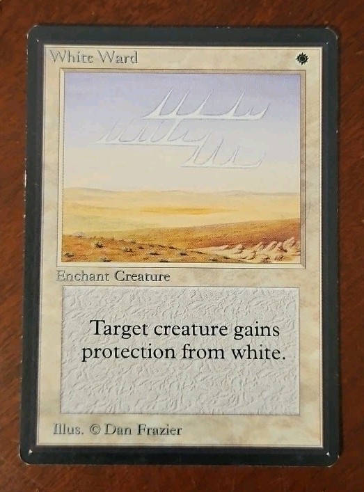 1x MP White Ward Limited Edition Beta LEB 2ED Magic Gathering MtG Protection