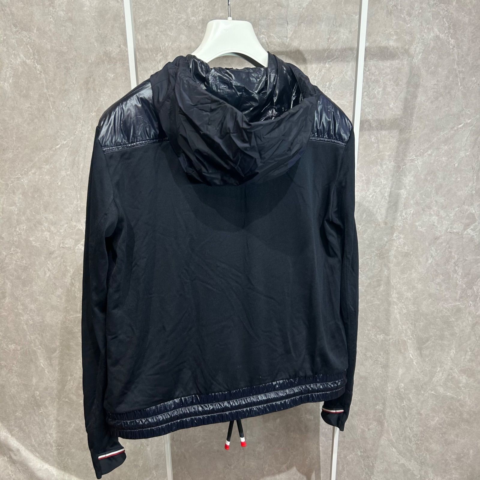 with tag MONCLER Down Nylon Parka Navy S thumbnail 2