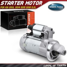 Starter Motor for Kia Soul 14-16 2.0L 1.5KW 12V Clockwise 15T Start/Stop Feature
