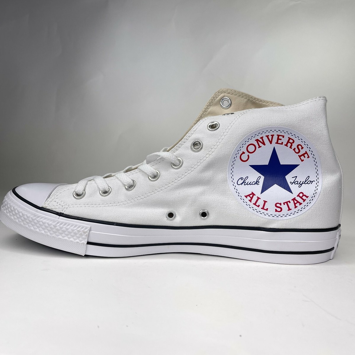 Converse Mens CTAS High Oversized Logo White Black Sneaker 