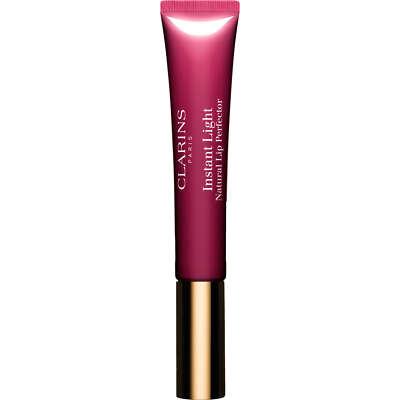 Clarins Natural Lip Perfector 08 Plum Shimmer Color Softly Textured Sweet NEW