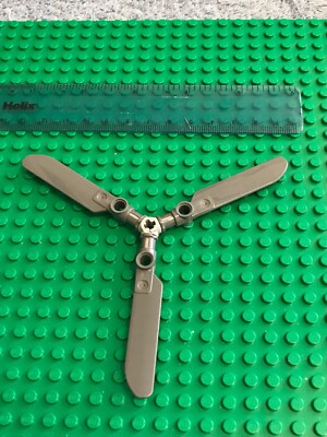 Lego Technic 3 x GRAUER Hubschrauber Propeller / Dreiachs Rotorblatt Chinook