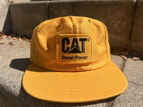Vintage CAT Diesel Power Patch Snapback Trucker Hat LOUISVILLE MFG 70s 80s USA