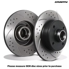 REAR GROOVED DRILLED 226MM BRAKE DISCS FOR VW GOLF MK3 POLO 1.6 1.8 1.9 TDI GTI