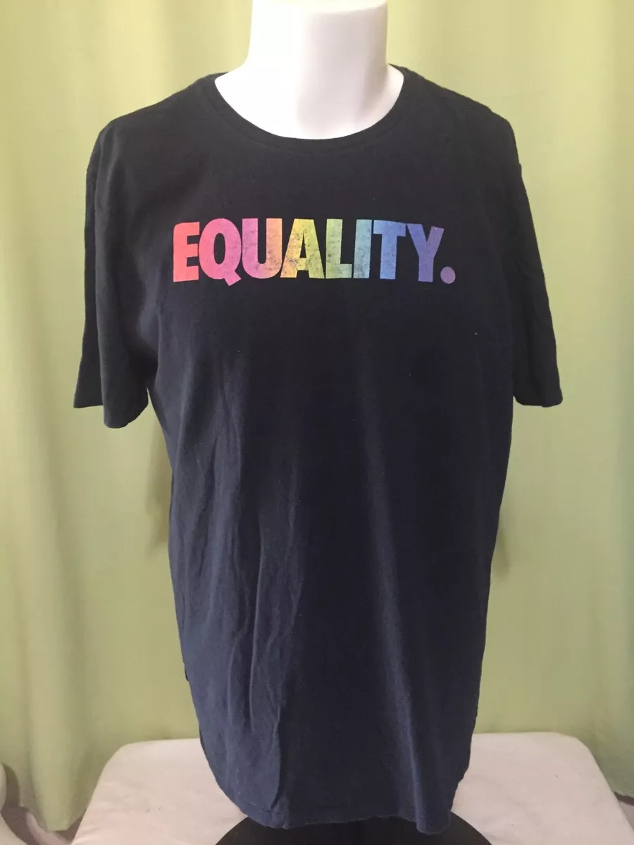 Equality Nike Tee Men s Black T Shirt Size Large Athletic Cut