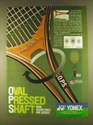 1980 Yonex Isometric R-1 Tennis Racquet Ad - Oval | eBay