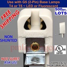 WHOLESALE T4/T5 SHORT LED LAMP HOLDER LIGHT SOCKET END w/Mounting Bracket 450