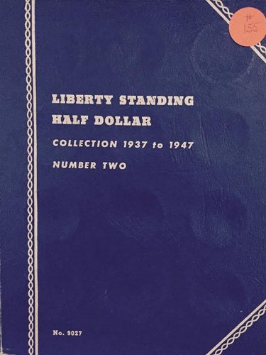 LIBERTY HALF DOLLAR  #9027 (1936-1947) VINTAGE WHITMAN COIN FOLDER - USED  #155