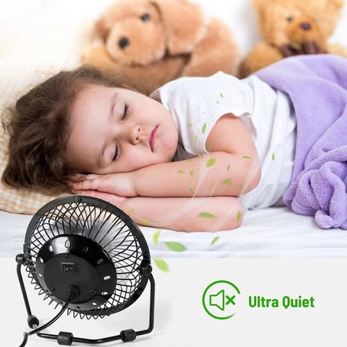 4" USB Desk Clip On Fan Small Air Circulator Portable Cooling Camping Stroller - Picture 7 of 12