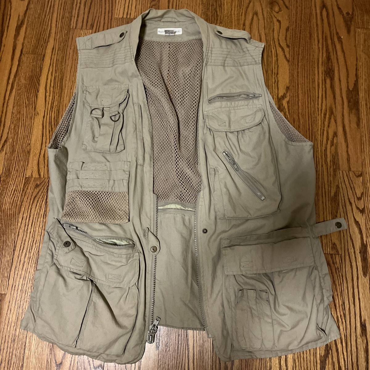 VTG] Banana Republic Photographer Vest Size L Camera Pockets