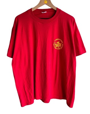 Vintage 80s Hunting Fishing Tee size 2XL red | eBay