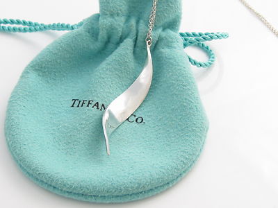 Tiffany & Co SELTENE Gehry Silber Weide Baumeln 18,25 Zoll Halskette!