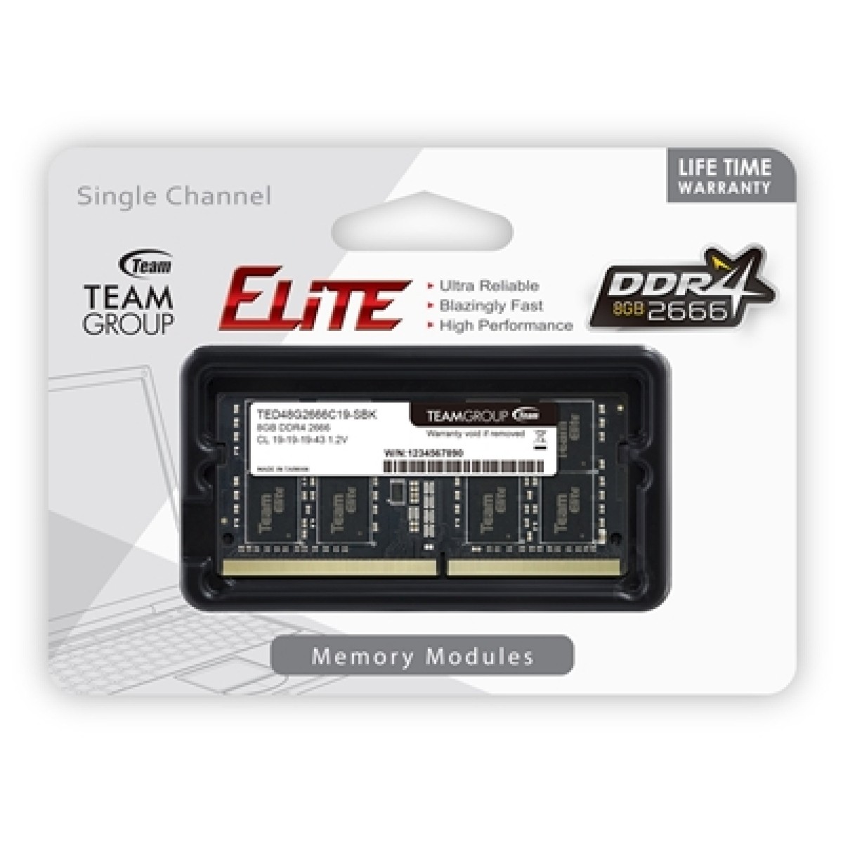 8GB Team Elite DDR4 SO-DIMM 2666MHz Memory Module (1 x 8GB) | eBay