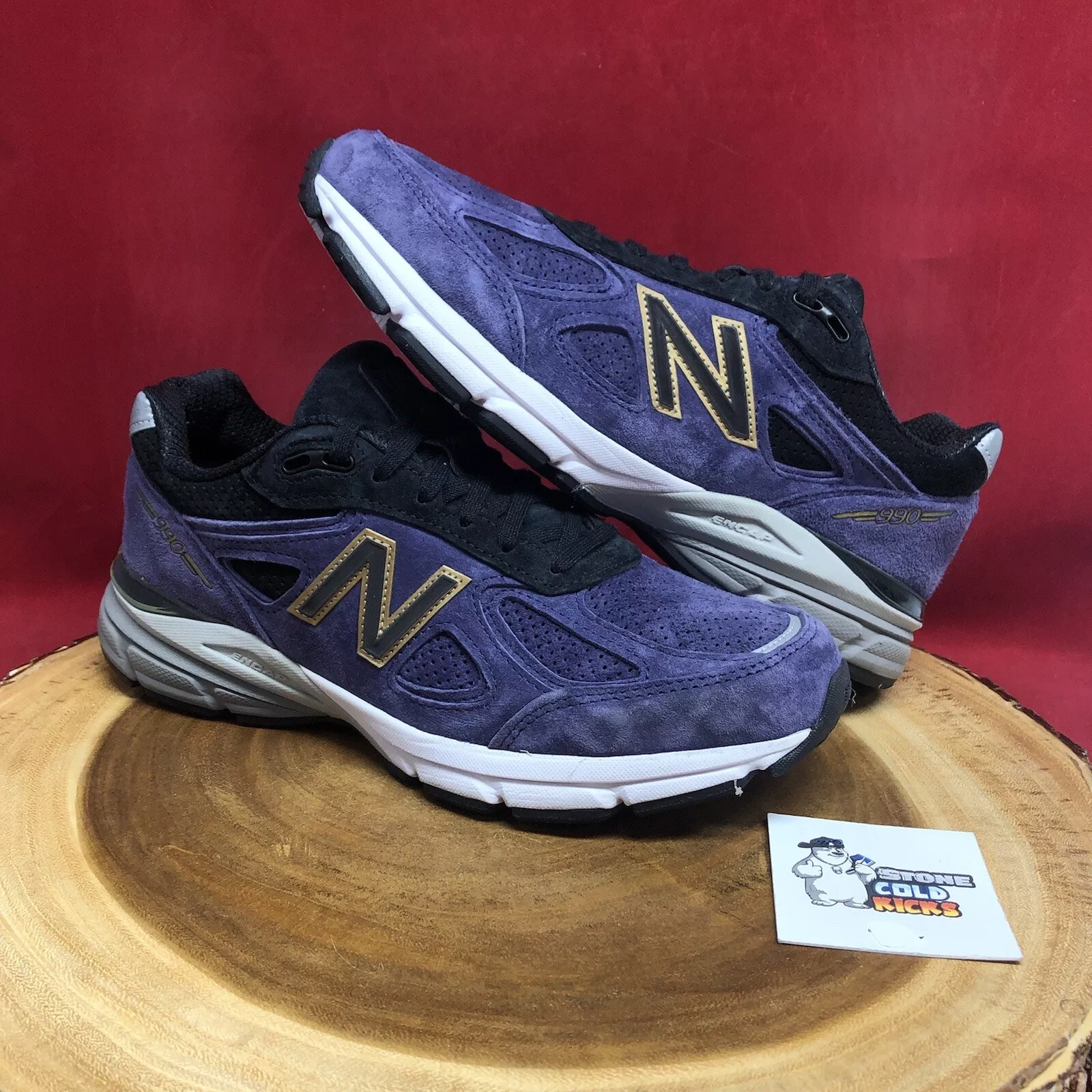New Balance 990v4 M990BP4 Supreme Kith Wild Indigo / Noir Taille 8,5