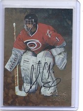 98-99 1998-99 BE A PLAYER ARTURS IRBE GOLD AUTOGRAPH AUTO 172 HURRICANES