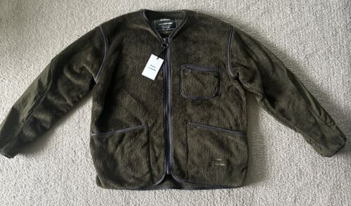 Barbour And Wander Men's Polartec Fleece Zip Jacket in Olive Size Medium BNWT - Picture 1 of 15