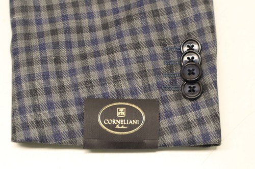 CORNELIANI Gate Plaid Sport Coat In Purple/Grey Size 54 7L - NEW - Picture 8 of 12
