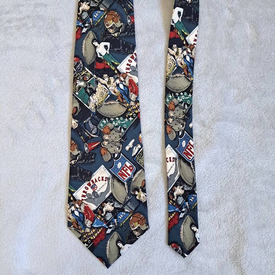 Corbata NFL 100 % seda para hombre vintage Nicole Miller equipo de fútbol americano coleccionable Foto 4 de 4